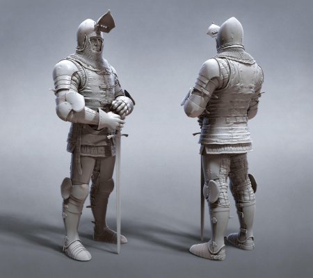 Броня рыцарь zbrush