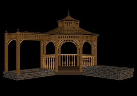Wooden gazebo беседки