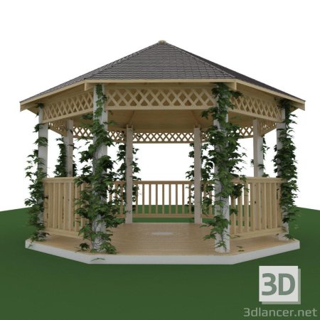 3d модель беседки миразиз