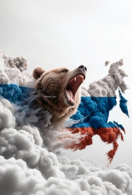 Медведь флаг россии