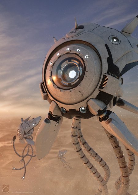 Sci fi дроид разведчик