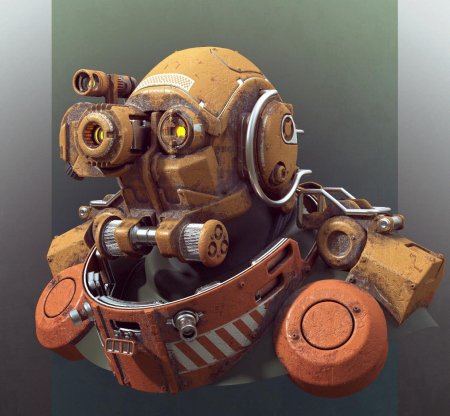 3ds max steampunk робот