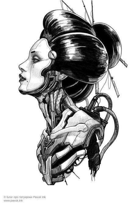 Cyberpunk 2077 тату эскизы