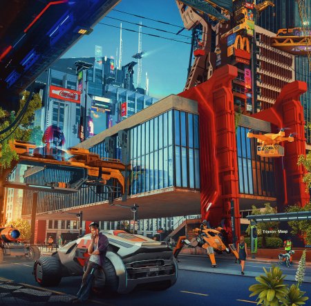 Cyberpunk 2077 art город
