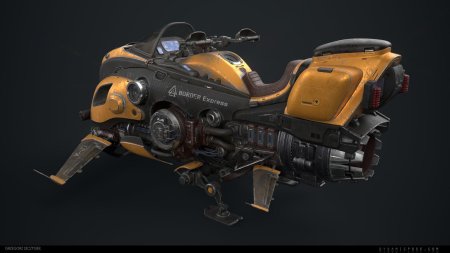 Мотоцикл scifi концепт art