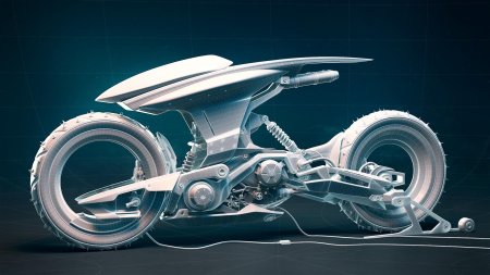 Мотоцикл scifi концепт art