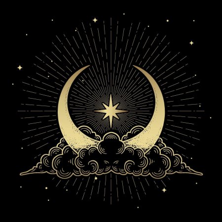 Moon and star
