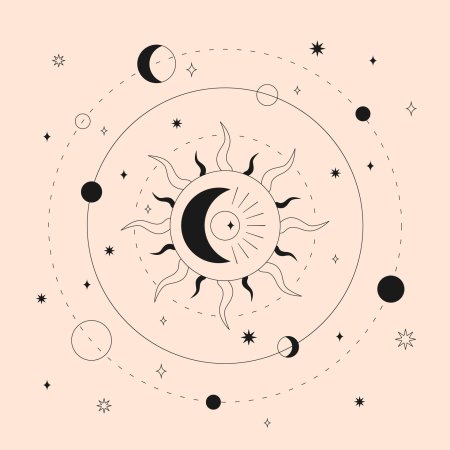 Sun moon and star