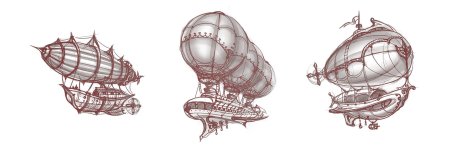 Дирижабль рисунок