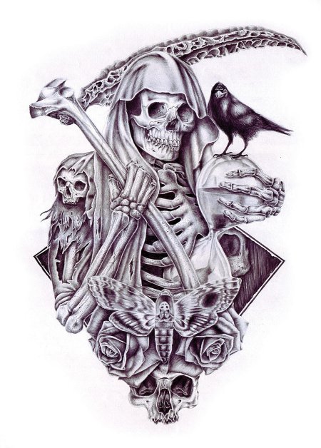 Grim reaper тату