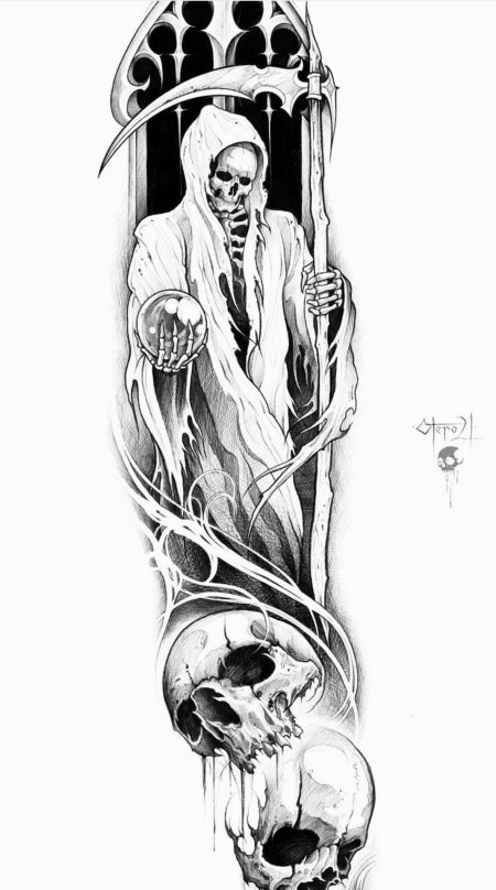 Grim reaper тату