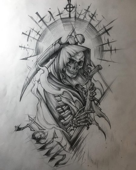 Grim reaper тату
