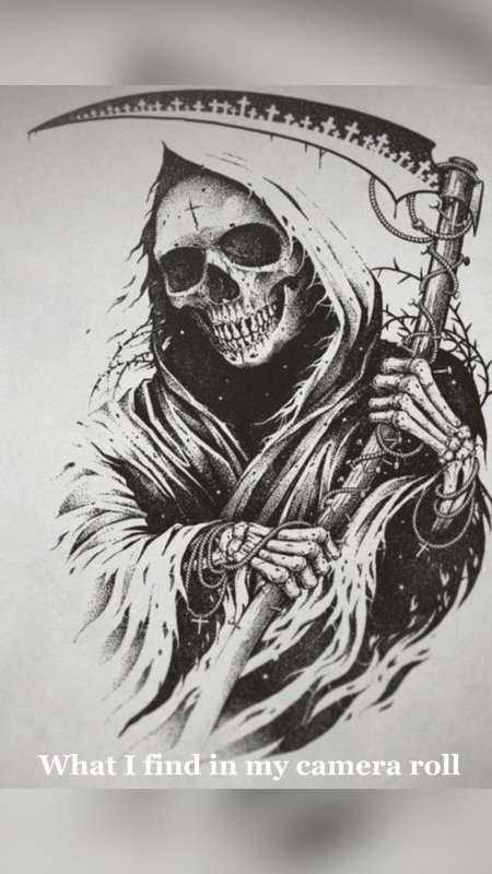 Смерть с косой тату