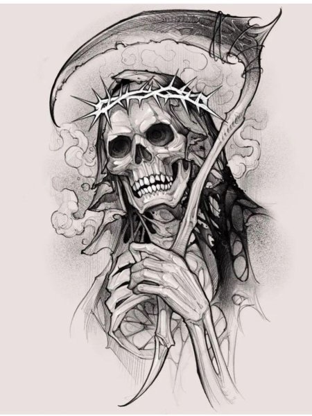 Grim reaper тату