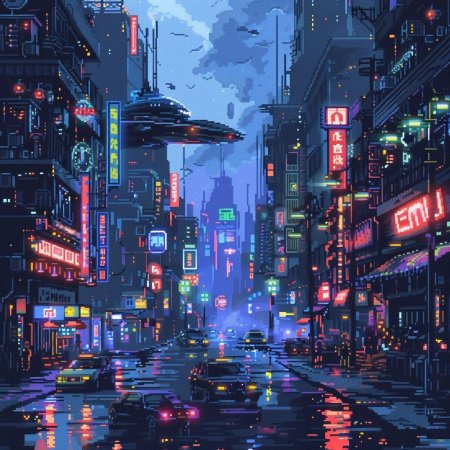 Pixel art cyberpunk