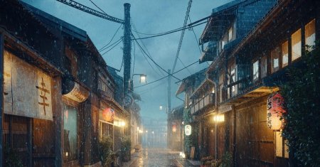 Дождливые улицы японии