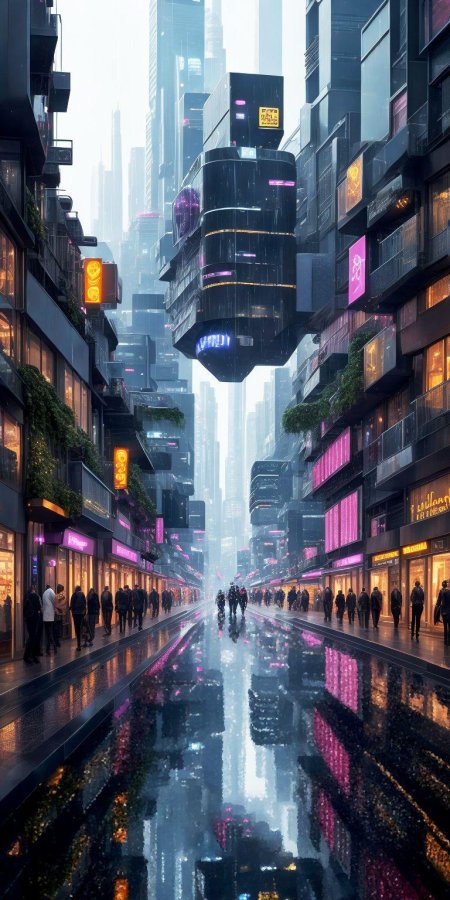 Cyberpunk 2077 art night city