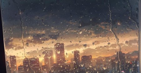 Город в дождь