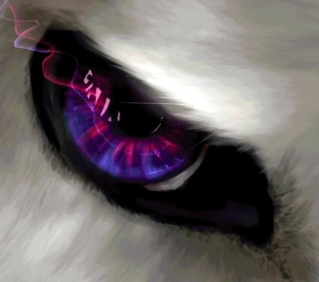 Кошка с фиолетовыми глазами