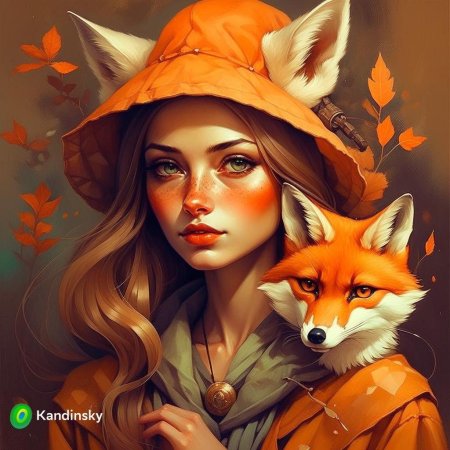 Девушка с лисенком