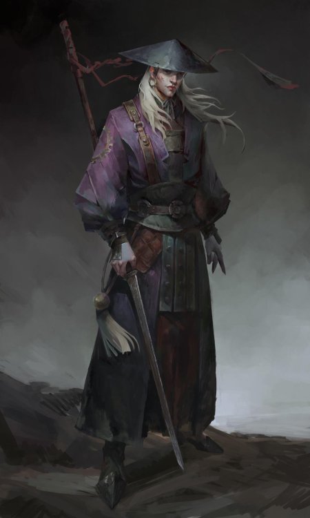 Старик самурай арт