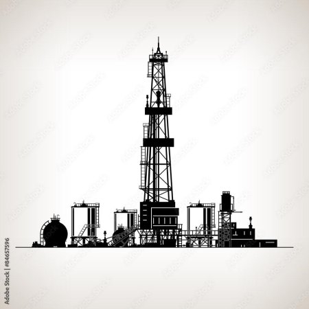 Нефтяная буровая вышка вектор