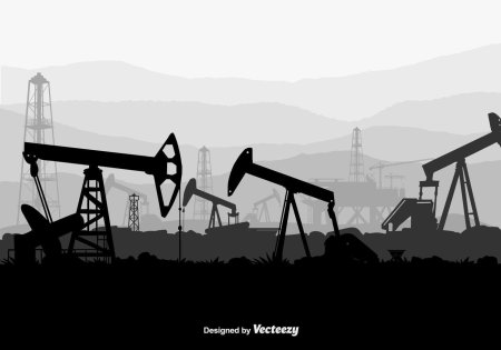 Нефтяная буровая вышка вектор