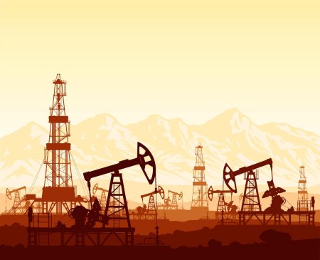 Добыча нефти вектор
