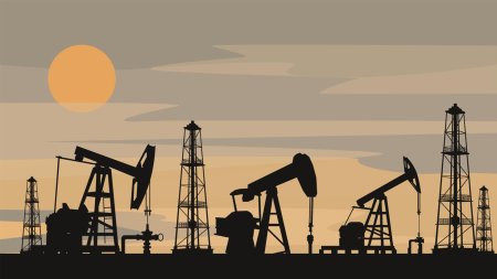 Нефтяная вышка вектор