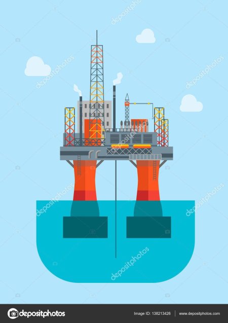 Мультяшная нефтяная платформа