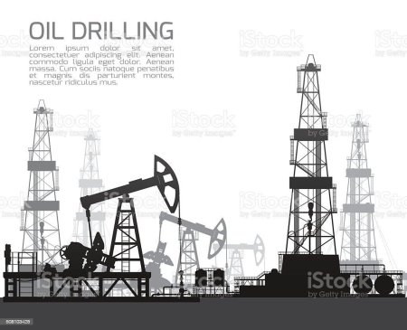 Нефтяная буровая вышка вектор