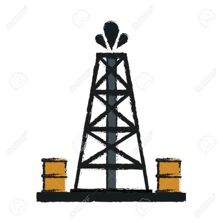 Нефтяная буровая вышка вектор