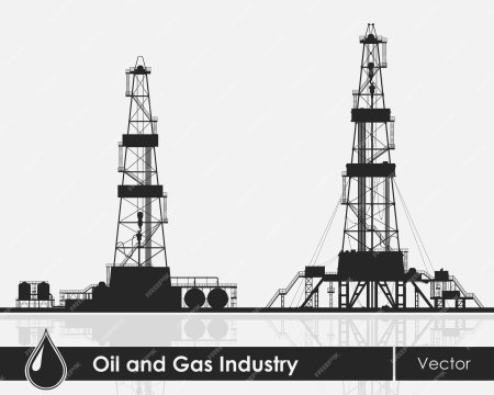 Нефтяная буровая вышка вектор