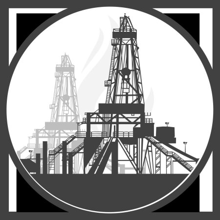 Нефтяная буровая вышка вектор