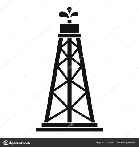 Нефтяная буровая вышка вектор
