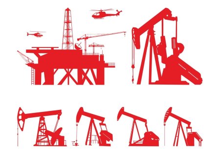 Нефтяная буровая вышка вектор