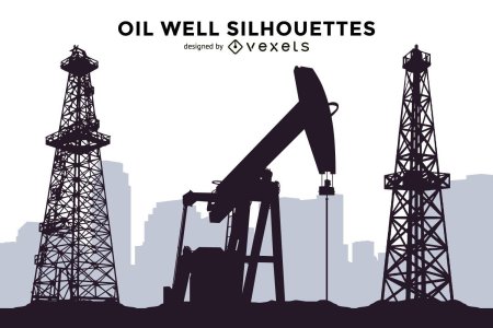 Нефтяная буровая вышка вектор