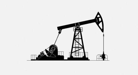 Нефтяная буровая вышка вектор