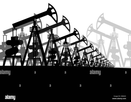 Нефтяная качалка силуэт