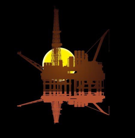 Нефтяная буровая вышка вектор