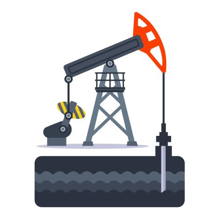 Нефтяная буровая вышка вектор