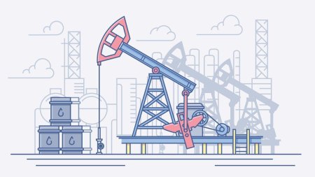 Нефтяная буровая вышка вектор