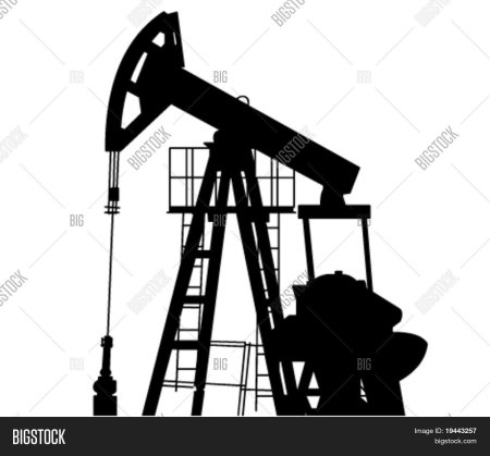 Нефтяная буровая вышка вектор
