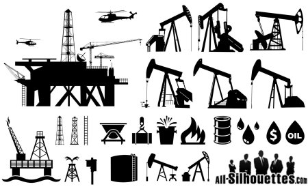 Нефтяная буровая вышка вектор