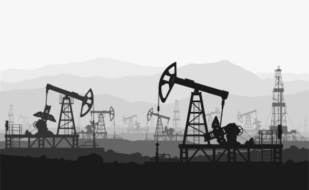 Нефтяная буровая вышка вектор