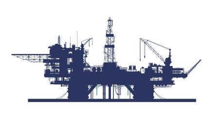 Нефтяная буровая вышка вектор