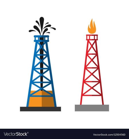 Нефтяная буровая вышка вектор