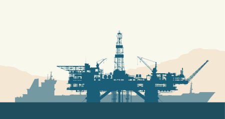 Нефтяная буровая вышка вектор