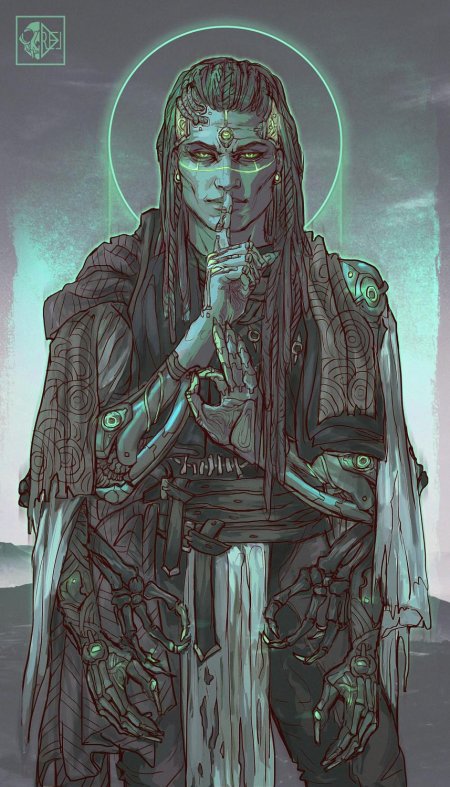 Cyberpunk священник арт