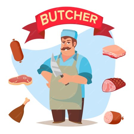 Мясник мультяшный